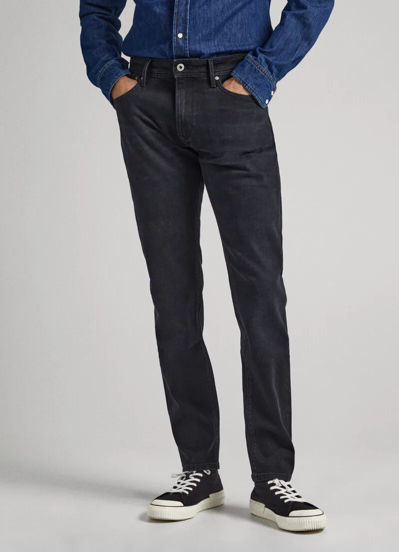 Pepe Jeans Ανδρικό Παντελόνι Τζιν Stanley PM206326XF1-000 Μαύρο