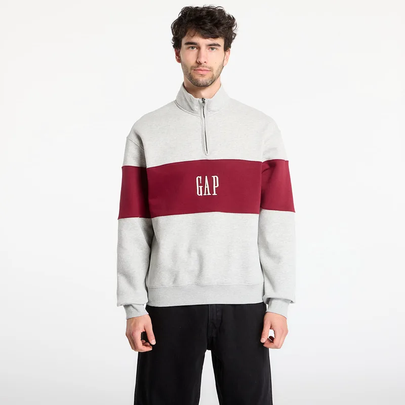 Φούτερ GAP Oversized Vintagesoft Sweatshirt Grey/ Red M