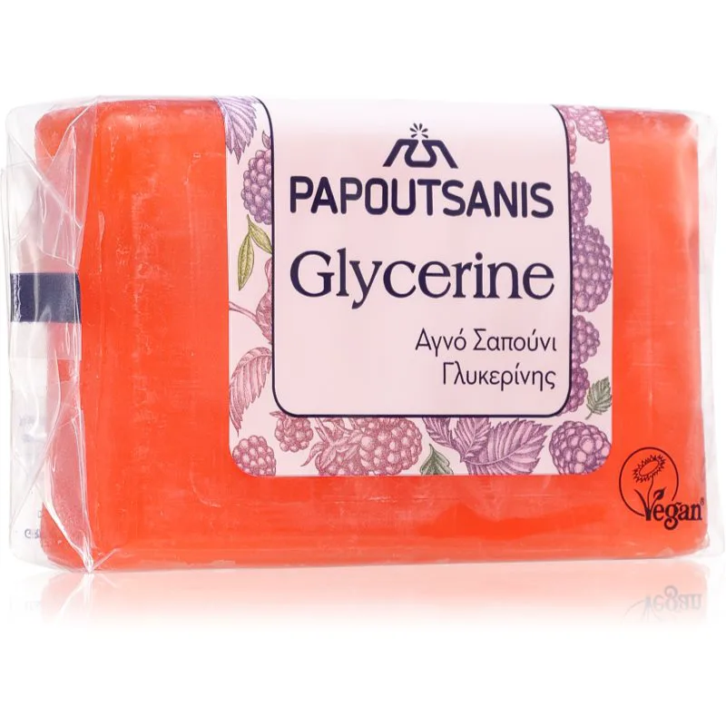 PAPOUTSANIS Glycerine Red Μπάρα σαπουνιού για το σώμα 125 γρ