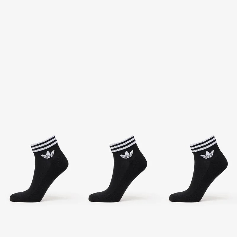adidas 3-Stripes Ankle Socks 3-Pack Black XL