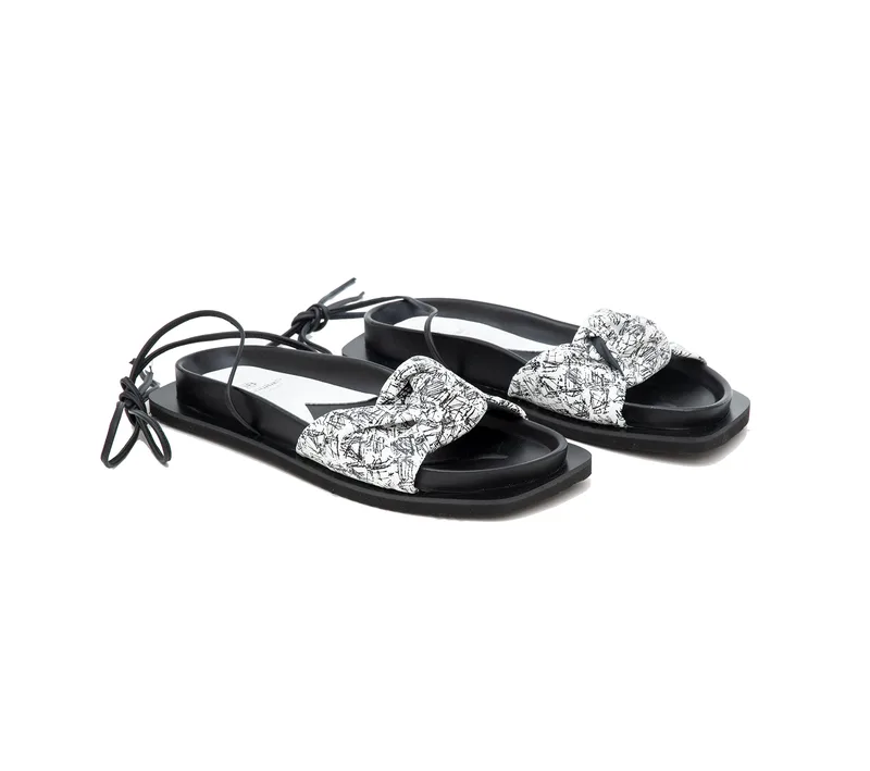 Δερμάτινα Πέδιλα Flat Art 2SS05