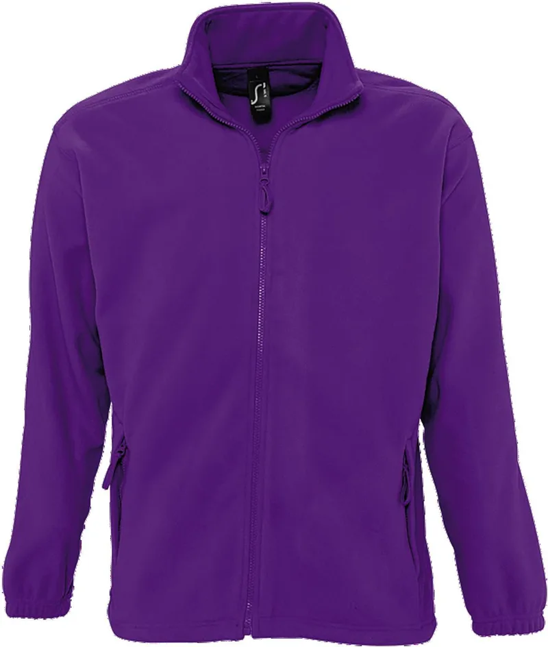 Ανδρική ζακέτα fleece North SOLS 55000 Dark Purple