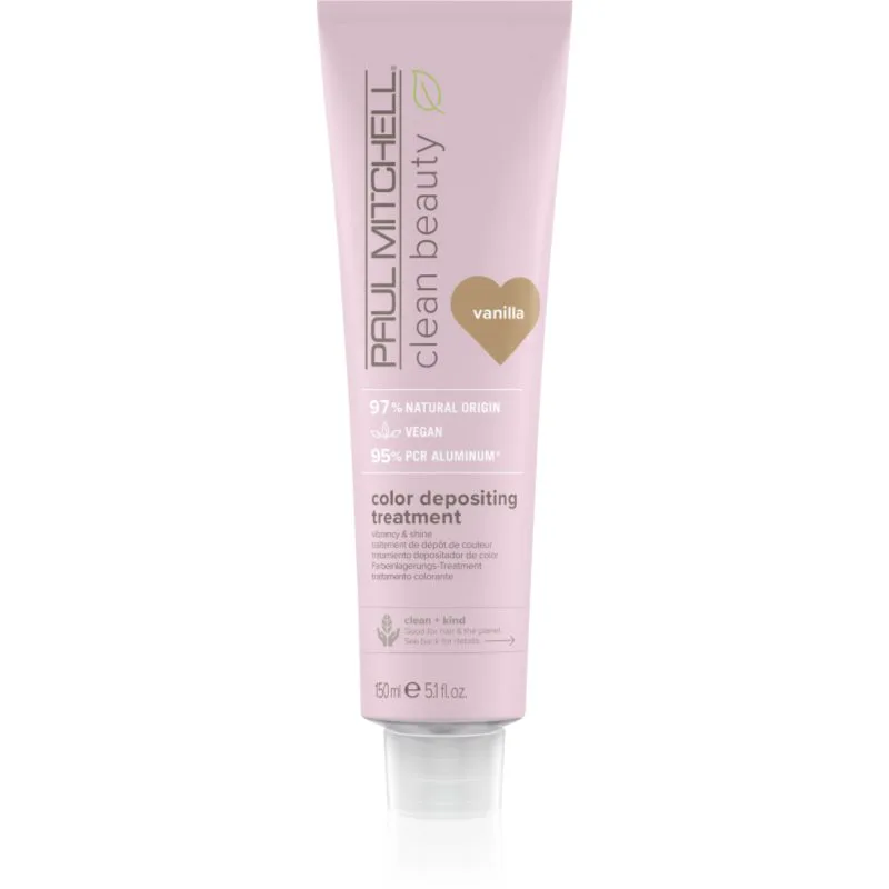 Paul Mitchell Clean Beauty Color Depositing Treatment θρεπτική μάσκα για βαμμένα μαλλιά απόχρωση Vanilla 150 ml