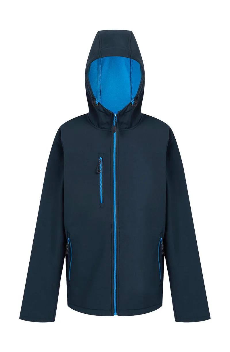 Navigate 2-Layer Hooded Softshell Jacket Regatta Professional TRA705 Navy/French Blue