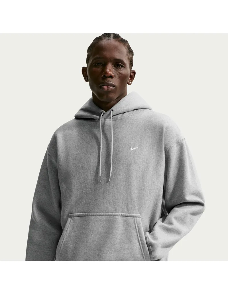 Nike Solo Swoosh Pullover Hoodie 'Dark Grey HeatherLight Smoke GreyWhite' HV1082063 MBS
