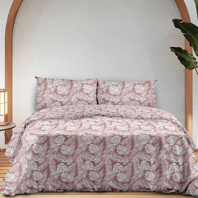 Σεντόνια Φανελένια Μονά (Σετ) 160X260 Sunshine Flannel 3038 Ροζ Χωρίς Λάστιχο (160x260)