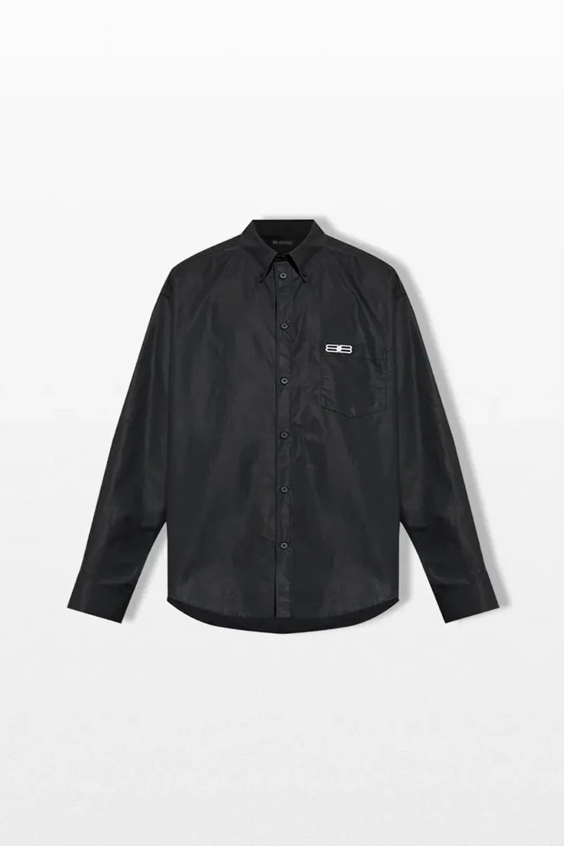 BALENCIAGA Ανδρικό Μαύρο BB Embroidered Oversized Shirt