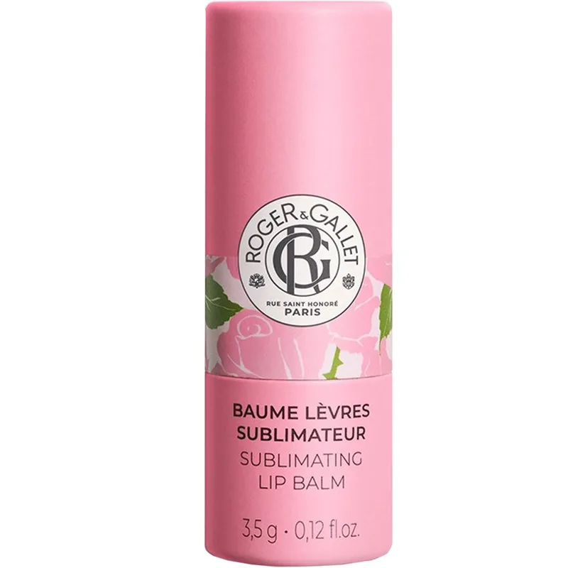 Roger & Gallet Sublimating Lip Balm Θρεπτικό Lip Balm για Διακριτικό Λαμπερό Φινίρισμα & Ενισχυμένο Φυσικό Χρώμα με Άρωμα Τριαντάφυλλο 3,5g - Rose