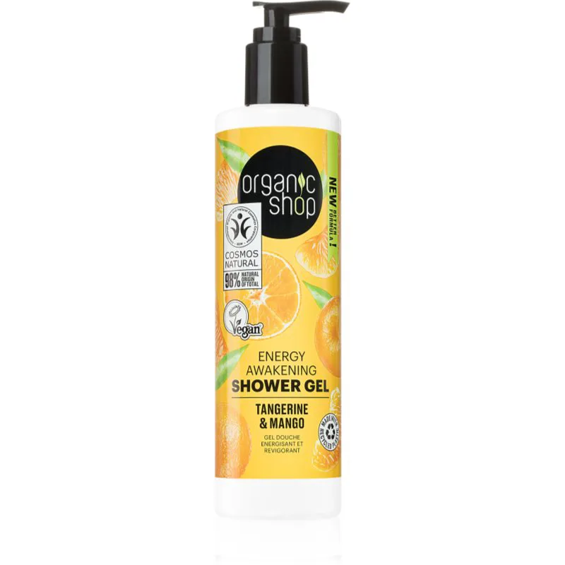 Organic Shop Tangerine & Mango ενεργοποιητικό τζελ ντους 280 ml