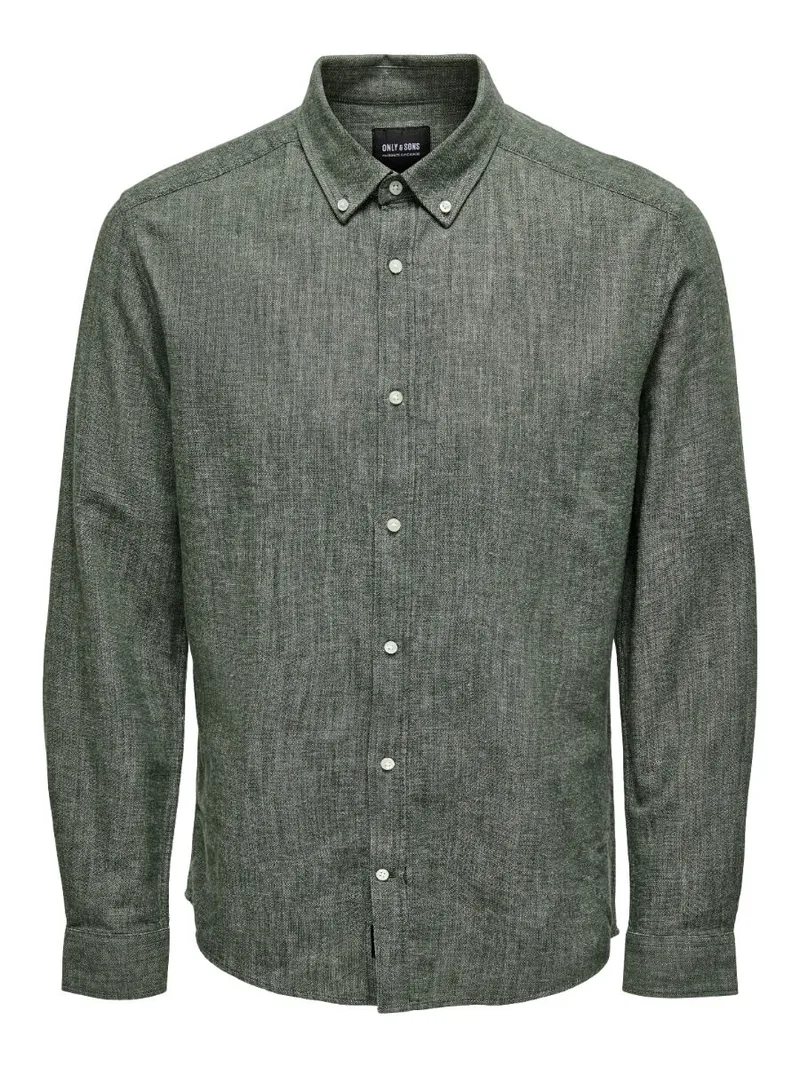 Only and Sons Arlo Ανδρικό Linen Blend Πουκάμισο 22021623 Χακί