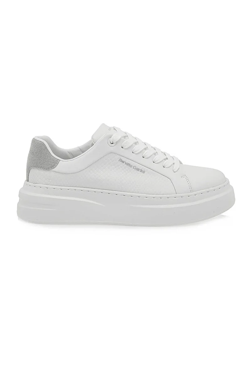 Renato Garini ανδρικά sneakers με πλεκτό σχέδιο - W57000333K22 Λευκό