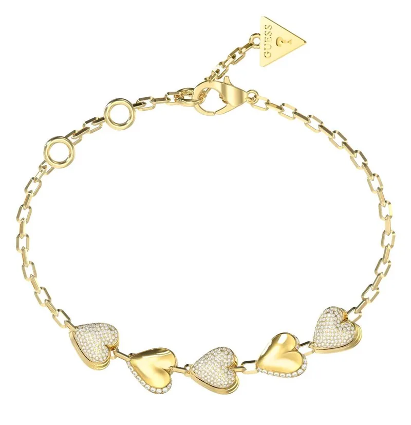 GUESS STEEL Βραχιόλι από Ανοξείδωτο ατσάλι Χρυσό JUBB06071JWYGL