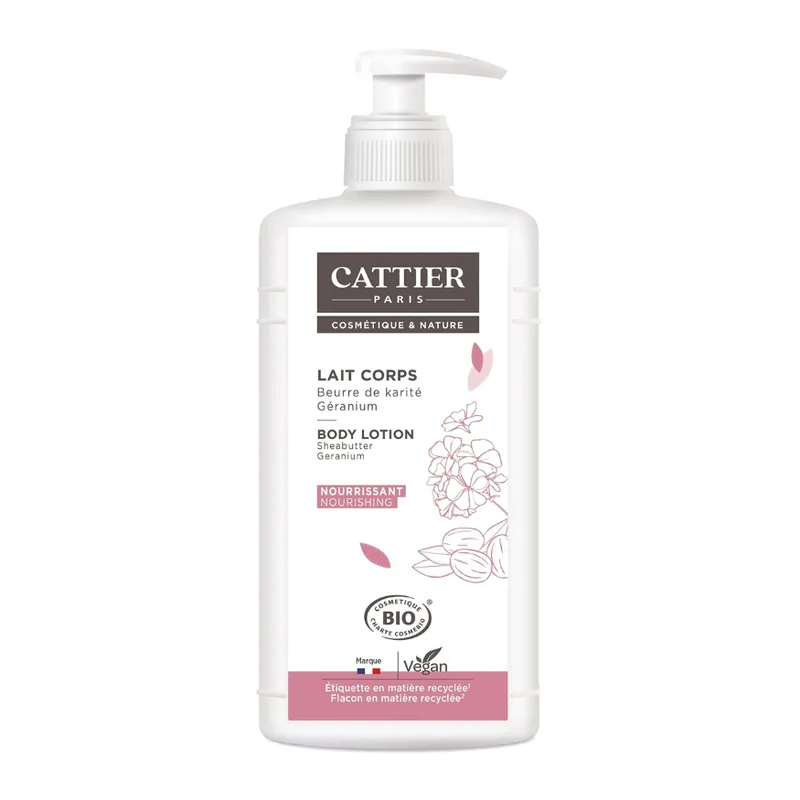 Cattier Organic Shea Butter and Geranium Nourishing Body Milk 500ml