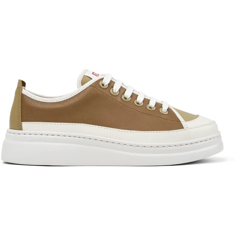 CAMPER Twins - Sneakers Για Γυναικεία - Καφέ,Λευκό,Πράσινο, Μέγεθος 39, Smooth leather