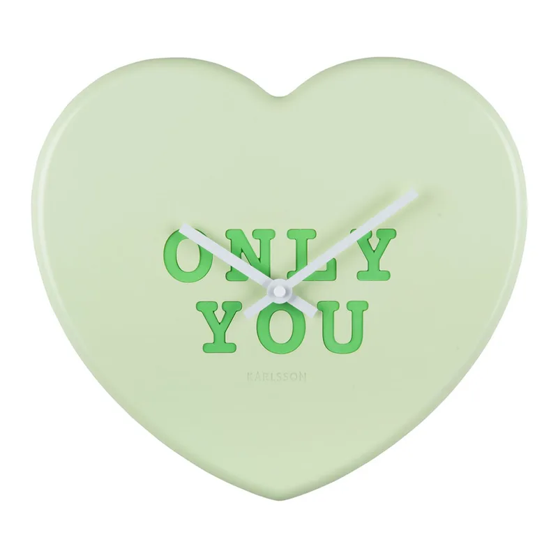 Ρολόι Τοίχου (6.2x27) Karlsson Heart Candy Soft Green