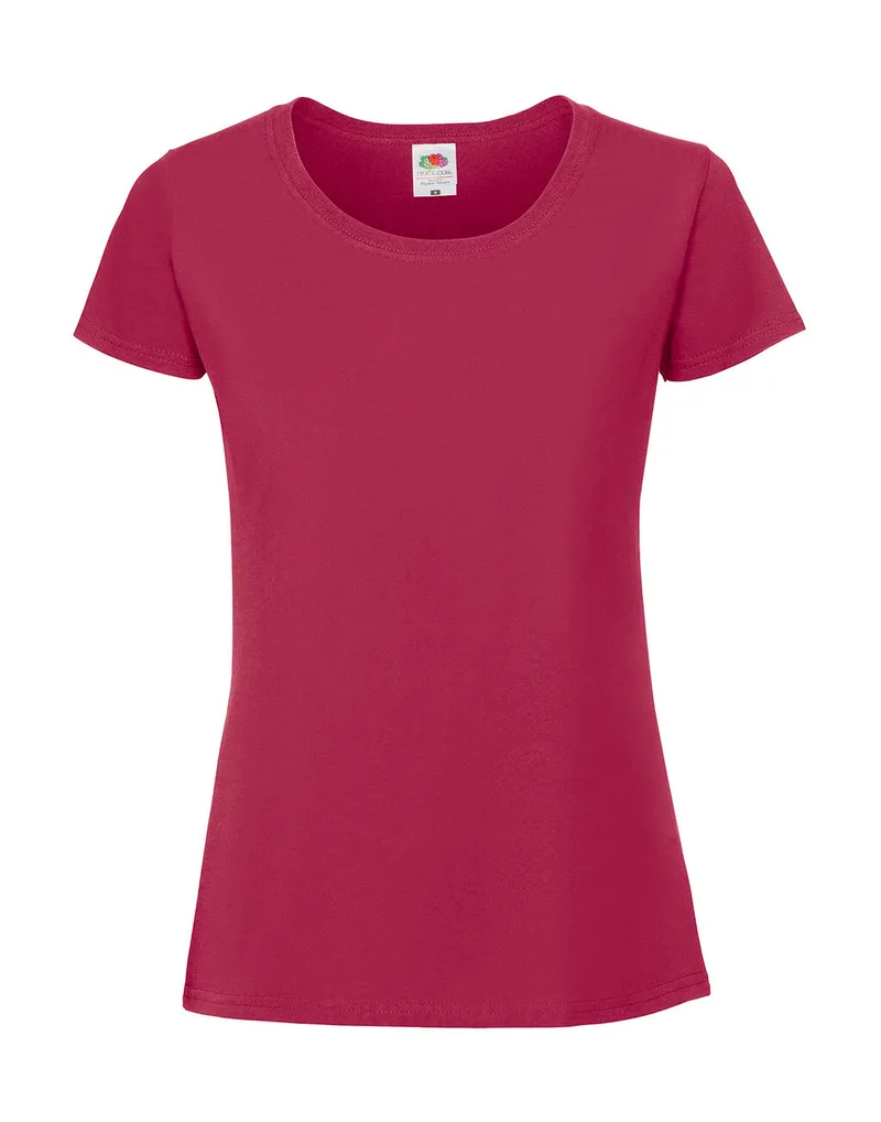 Γυναικείο T-Shirt Iconic 195 Ringspun Premium Fruit of the Loom 61-424-0 Cranberry