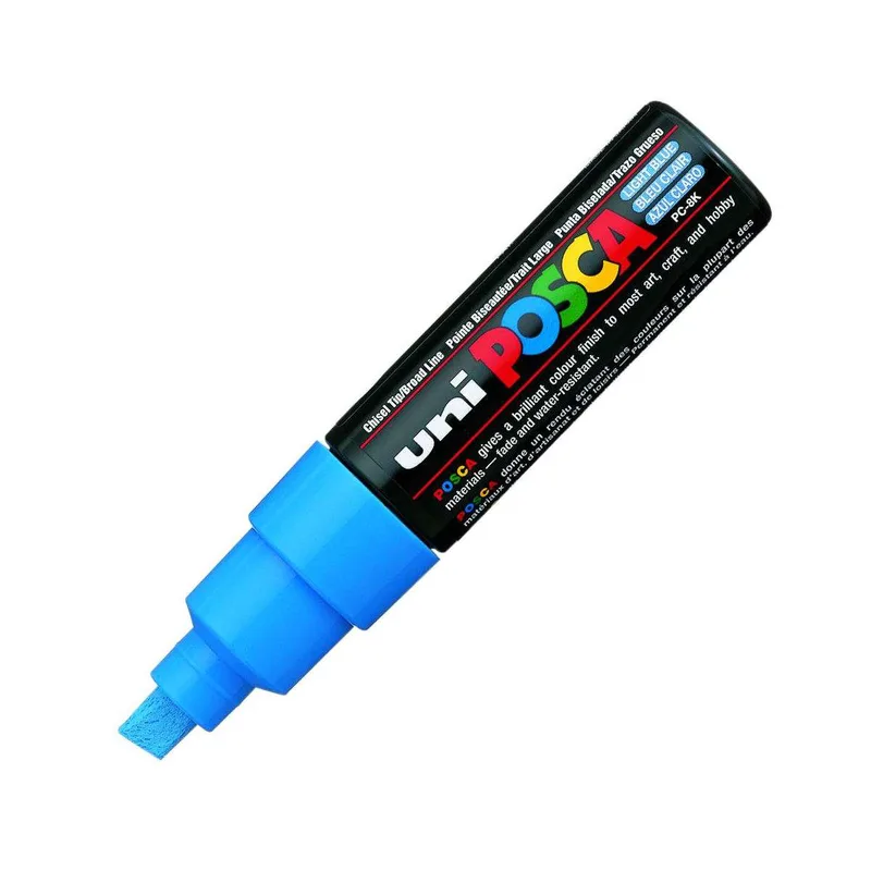 Μαρκαδόρος Posca PC-8K Πλακέ Light Blue 8.0mm Uni-Ball