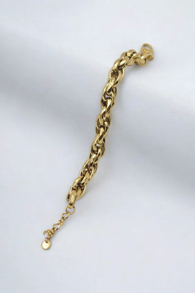 ΒΡΑΧΙΟΛΙ ΑΤΣΑΛΙ ΧΡΥΣΟ ΑΛΥΣΙΔΑ CURB ROPE CHAIN