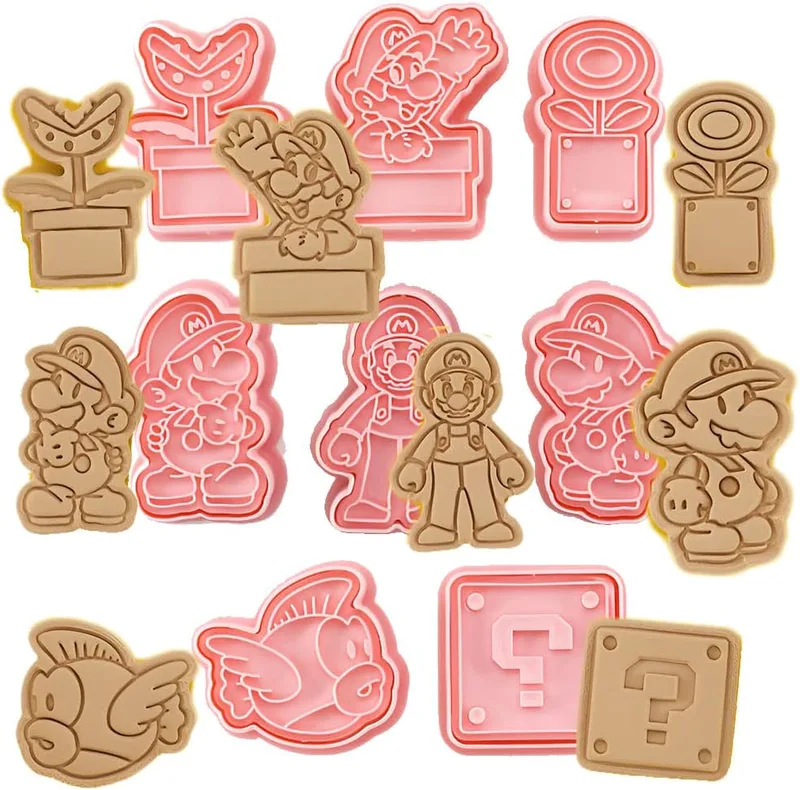 Sandwich/Cookie Cutters Set, Super Mario – 8τμχ