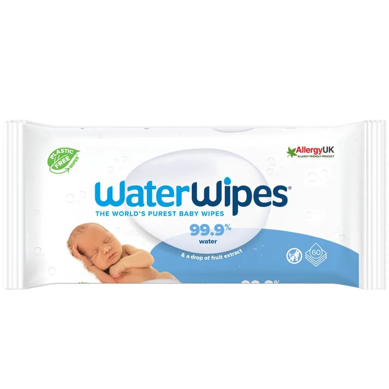 WaterWipes Baby Wipes 0m+ Άοσμα Μωρομάντηλα Καθαρισμού με 99.9% Νερό & 0.01% Εκχύλισμα από Σπόρους Γρκέιπφρουτ 60 Τεμάχια