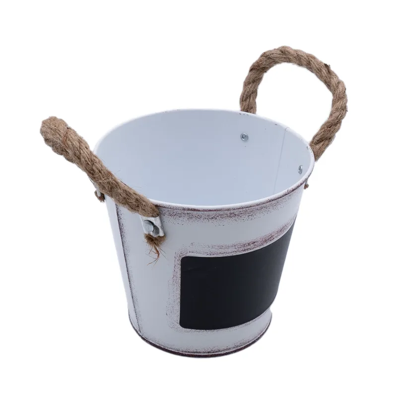 Μεταλλικό Κασπώ 14.5x13cm με Μαυροπίνακα σε Πολλά Χρώματα Άσπρο