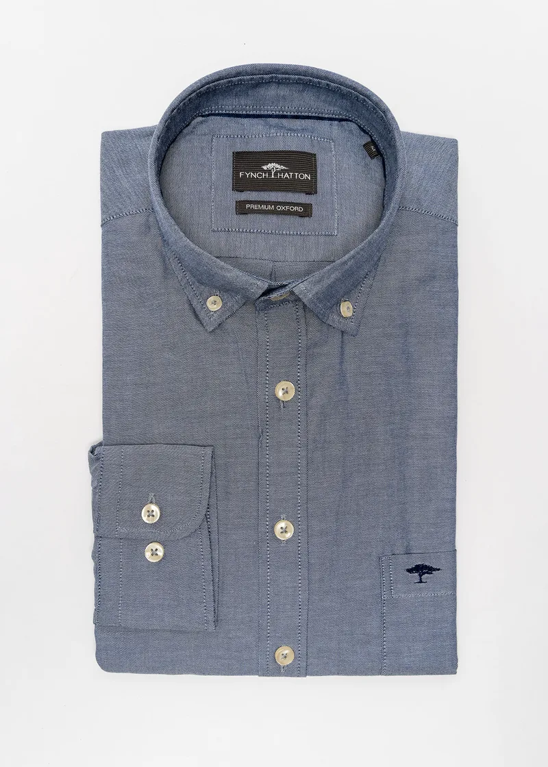 Fynch Hatton Πουκάμισο της σειράς Breeze - 1513 8400 685 Navy