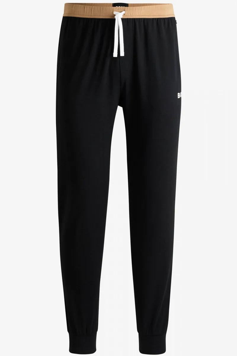 BOSS HOMEWEAR ΠΑΝΤΕΛΟΝΙ ΠΥΤΖΑΜΑ BALANCE PANTS ΜΑΥΡΟ
