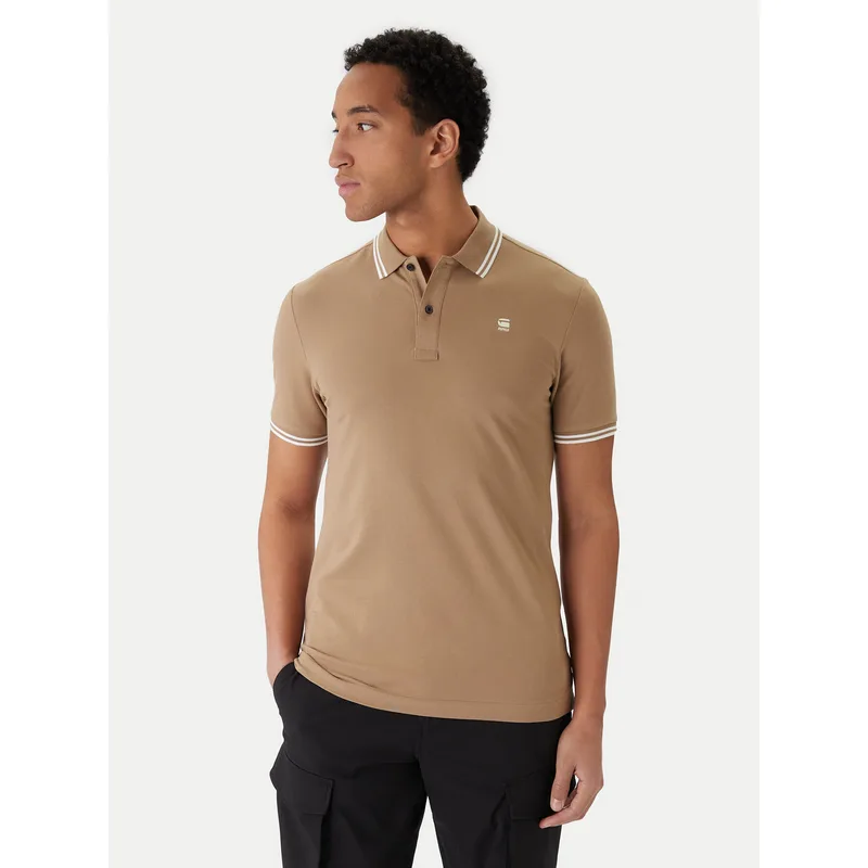 G-Star Raw Polo Dunda D17127-5864 Καφέ Slim Fit