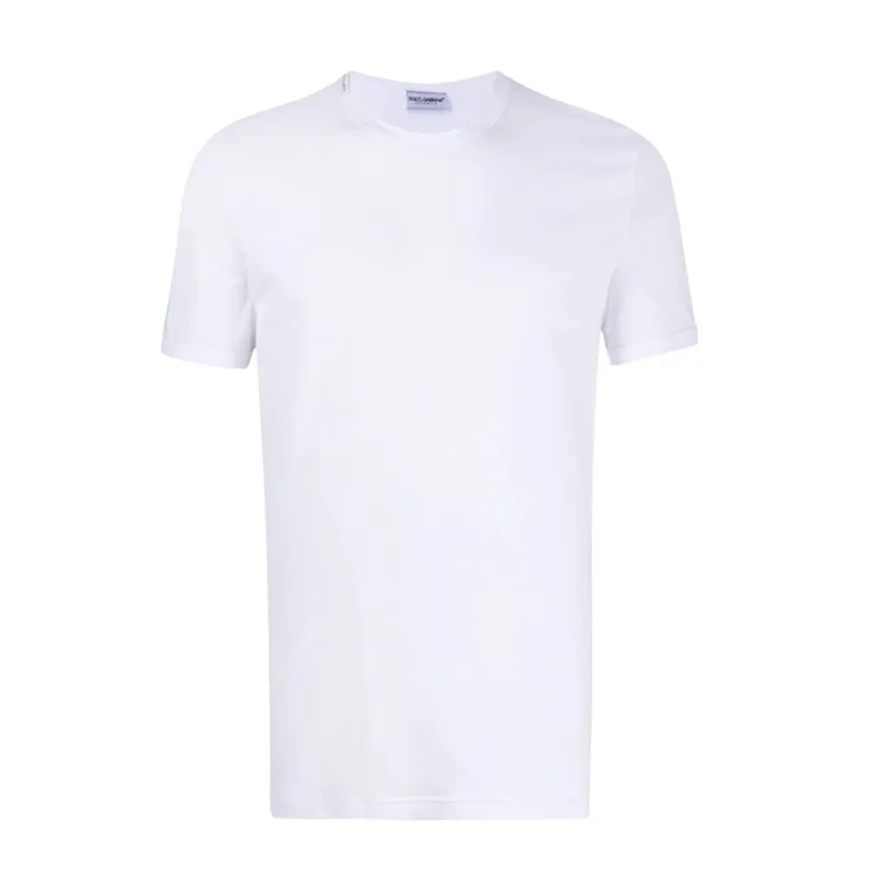 DOLCE&GABBANA Ανδρικό Λευκό DG White Crew Neck T-shirt