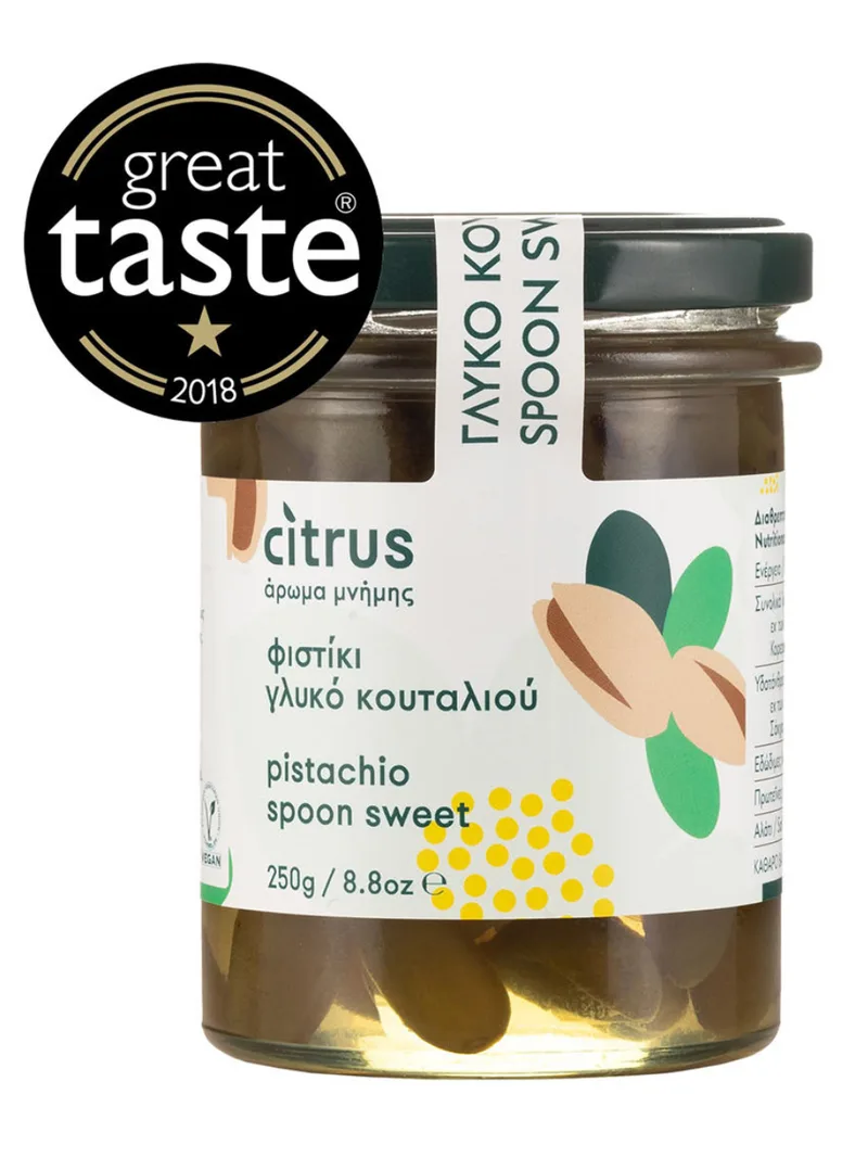 Παραδοσιακό γλυκό κουταλιού φυστίκι, Χίου "Citrus" 250g>