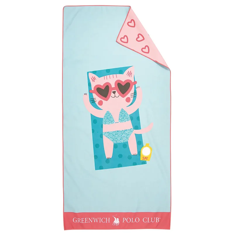 Greenwich polo club junior πετσετα θαλασσησ 70χ140 4081 blue, pink