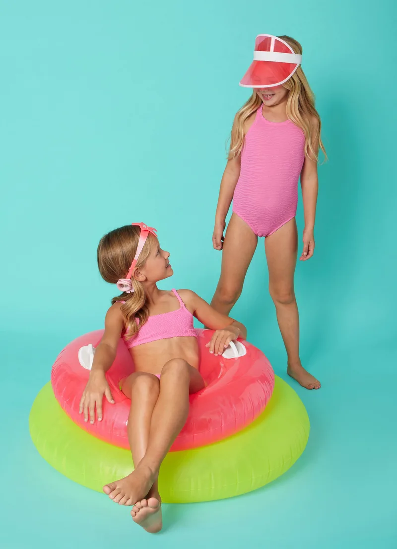GIRL'S ONE PIECE CRINCLE BIKINI SET