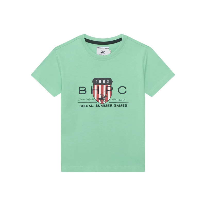 Beverly Hills Polo Club T-Shirt P-SS26B-TS414011 Πράσινο Regular Fit
