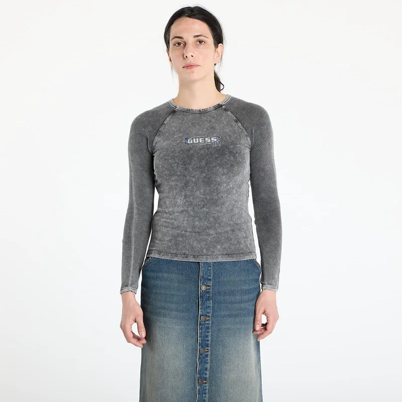 GUESS Originals Knit Top Jet Black Multi L