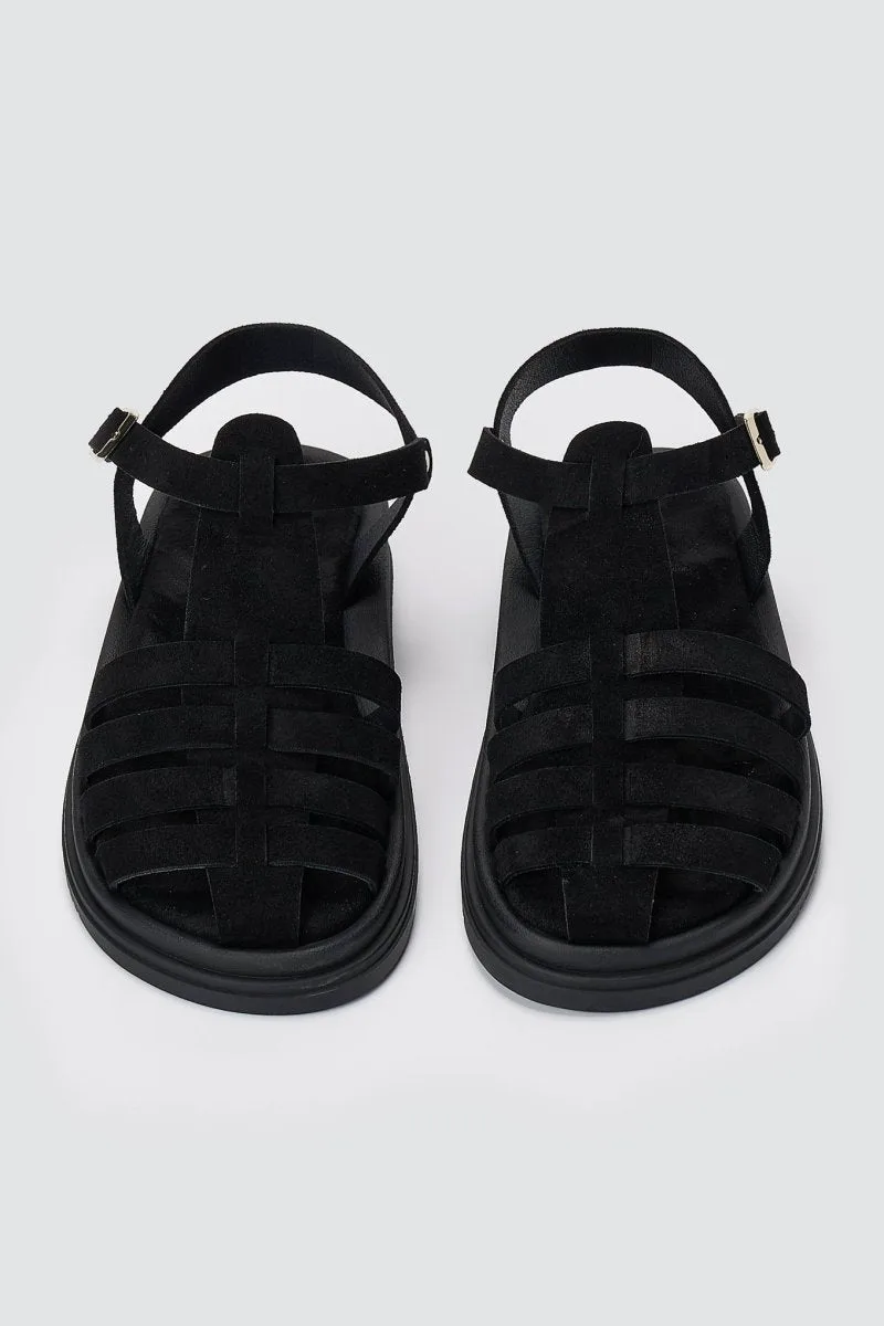 Estil Fisherman Sandals - 26NK-1819 - Black Suede