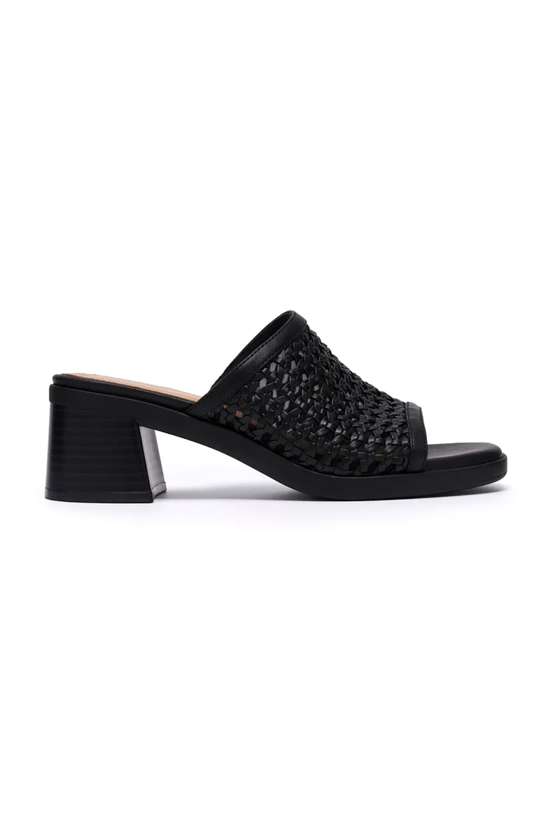 Clarks γυναικεία mules με χοντρό τακούνι "Jaylan Slide" - 26186899 Μαύρο