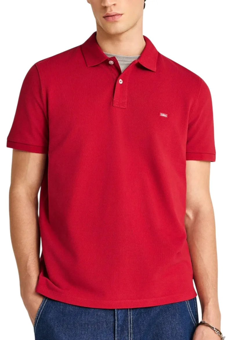 Μπλούζα Polo Funky Buddha Με Διακριτικό Λογότυπο FBM013-001-11-BAKED APPLE Ανδρικό