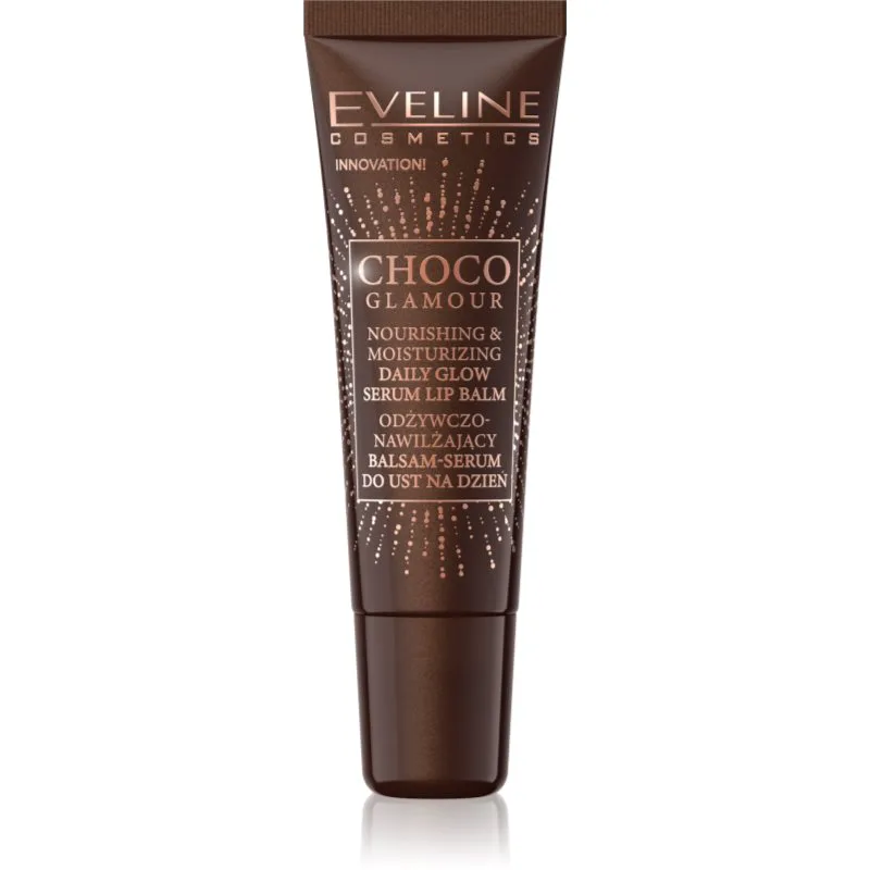 Eveline Cosmetics Choco Glamour θρεπτικό και ενυδατικό βάλσαμο για τα χείλη 12 ml