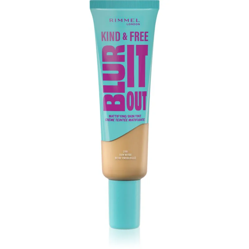 Rimmel Kind & Free Blur It Out ελαφρύ ενυδατικό μεικ απ απόχρωση 250 Sun Μπεζ 30 ml