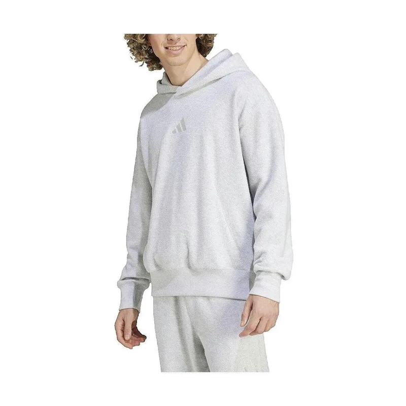 T-shirt με κουκούλα adidas Sweat à capuche gris confortable en boucle de terry