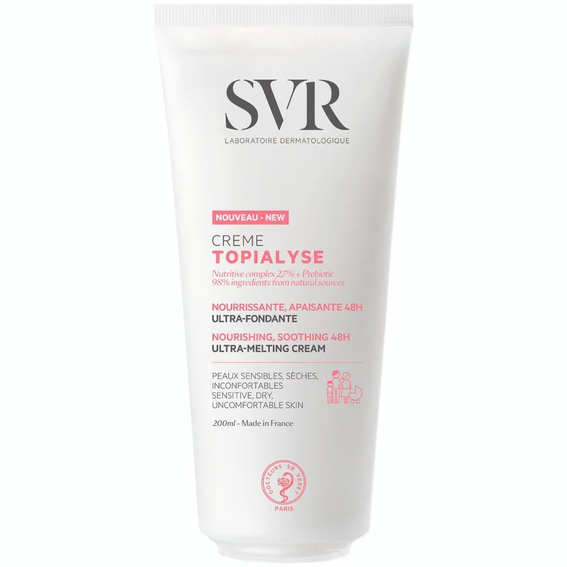 SVR Topialyse 48h Nourishing Shoothing Cream Κρέμα Ανακούφισης & Θρέψης Μακράς Διάρκειας για Ατοπικές, Ξηρές & Ευαίσθητες Επιδερμίδες 200ml