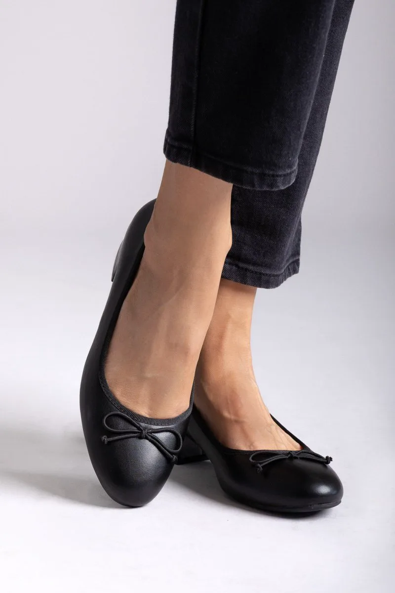 Stephan Ballet Flats Low Heel - 22-376 - Black Matte