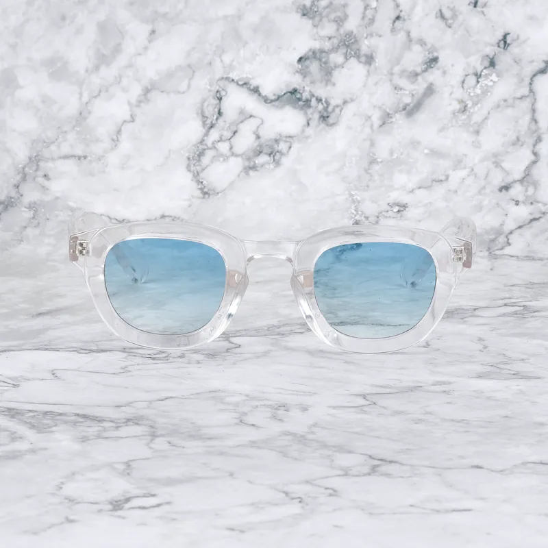ROBIN Gradient Sunglasses | Clear | Gradient Blue Shades | Explicit Poets Sunglasses