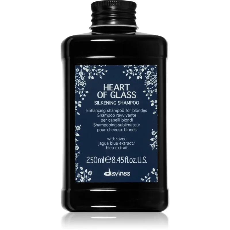 Davines Heart of Glass Silkening Shampoo απαλό καθαριστικό σαμπουάν για ξανθά μαλλιά 250 ml
