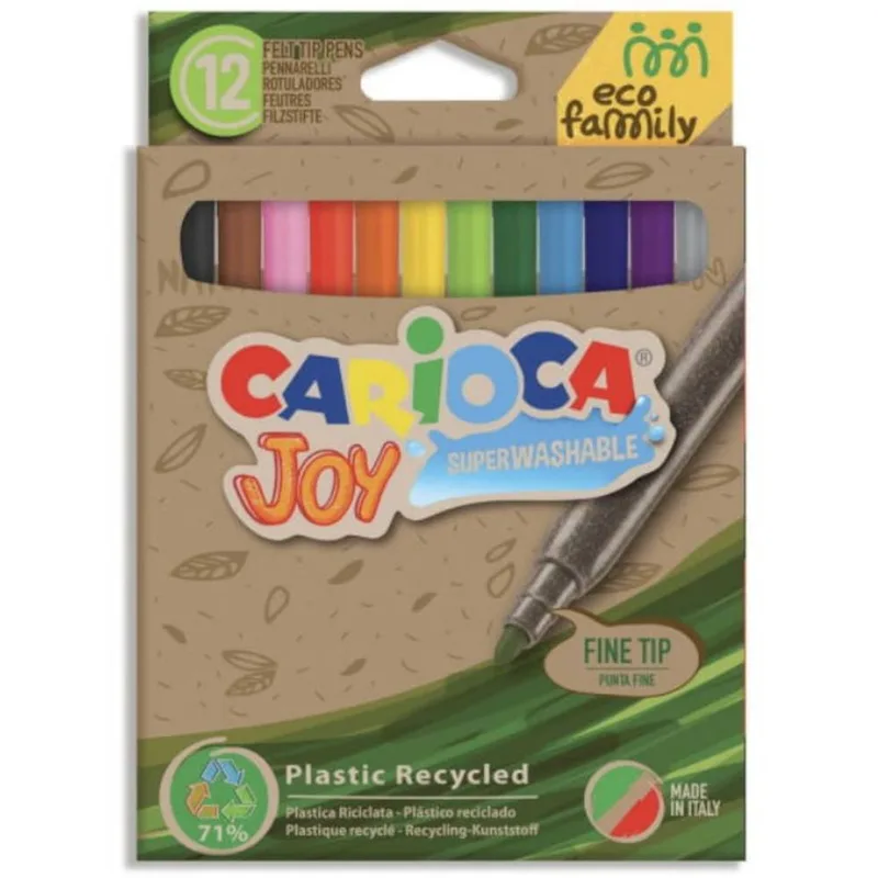 CARIOCA ΜΑΡΚΑΔΟΡΟΣ SUPERWASH 12 ΧΡΩΜΑΤΑ JOY ECO FAMILY