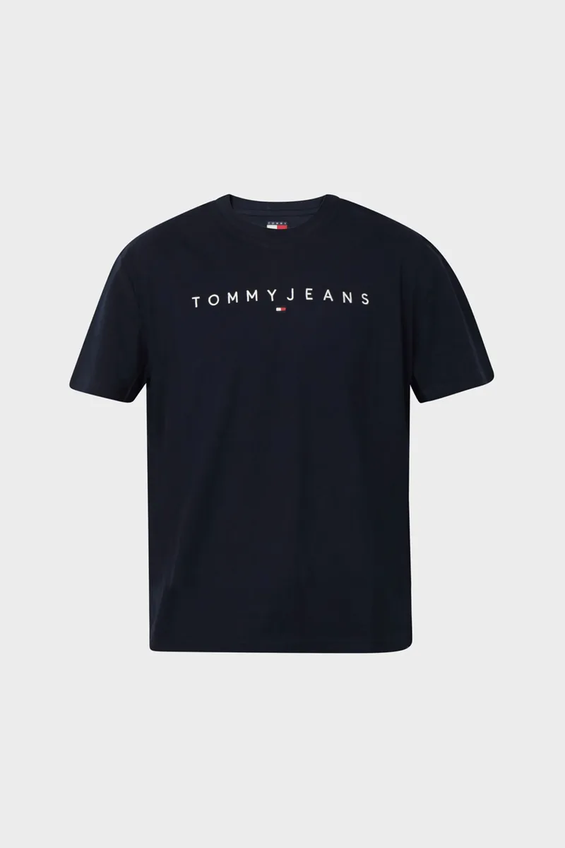 Tommy Jeans ανδρικό T-shirt με λογότυπο Regular Fit - DM0DM20744 Σκούρο Μπλε