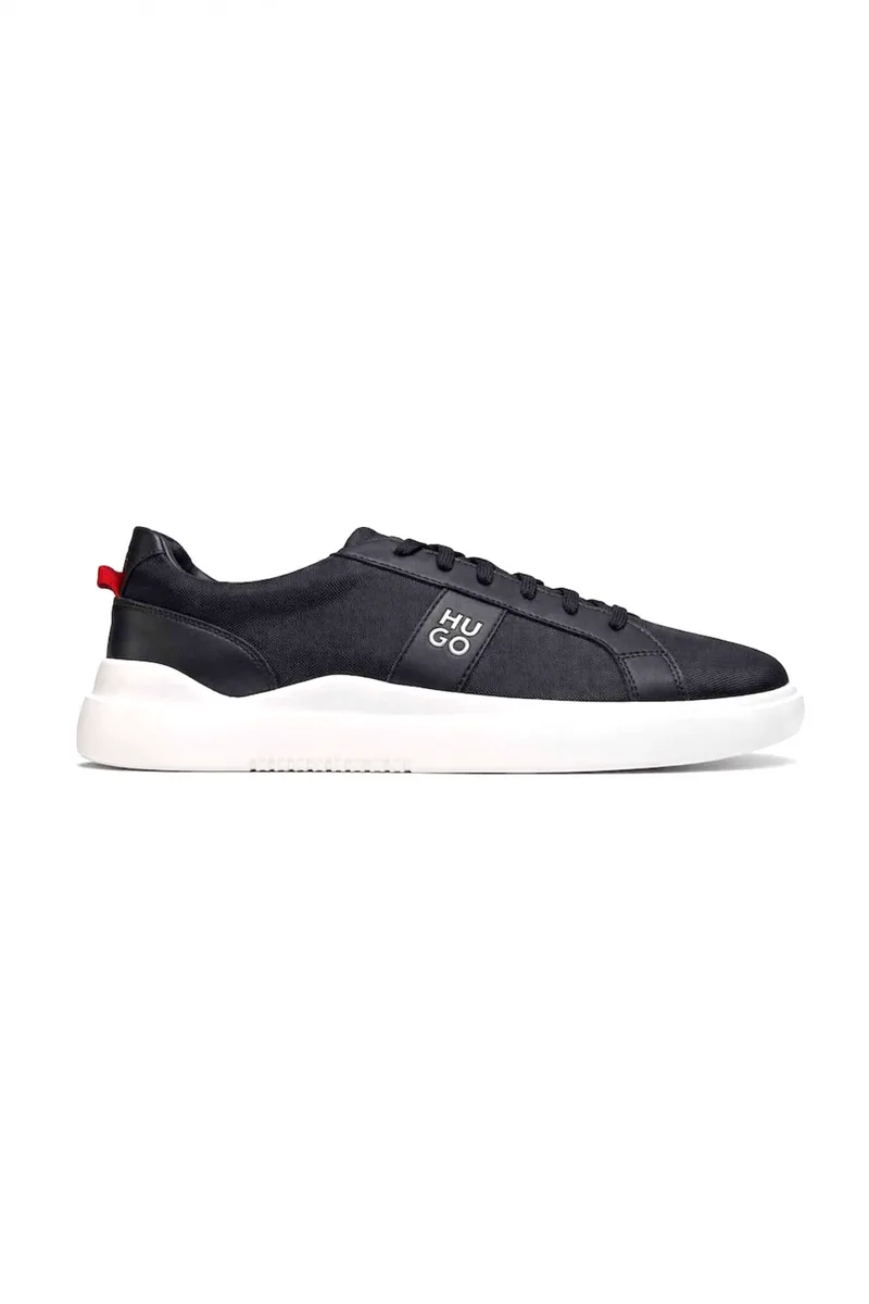 HUGO ΠΑΠΟΥΤΣΙΑ SNEAKERS BLAKE_TENN_BLNYPU LOGO ΜΑΥΡΟ