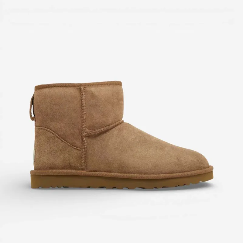Μπότες χωρίς τακούνι UGG Classic Mini Boot Chestnut