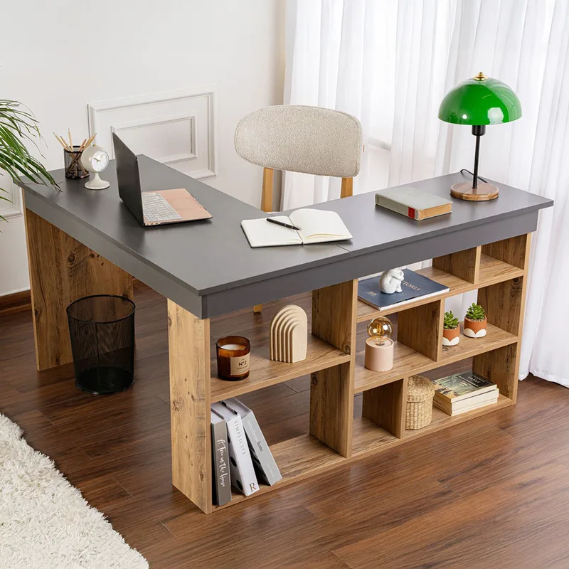Γραφείο Vesper - Anthracite, Atlantic Pine 241Nrd1111 130x72x120 cm