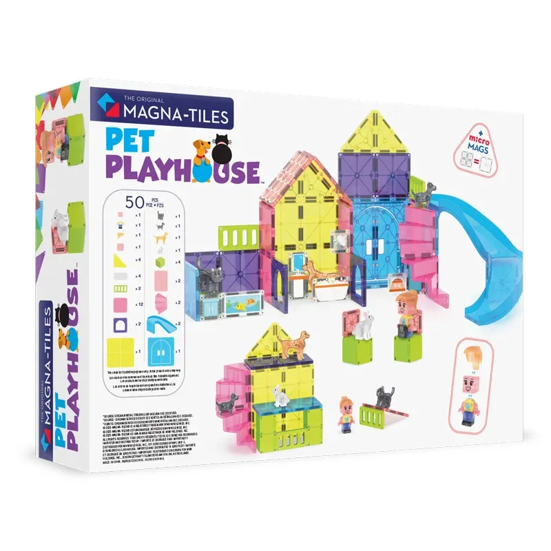 Μαγνητικό Παιχνίδι Κατασκευών Magna-Tiles Pet Playhouse 50 Set